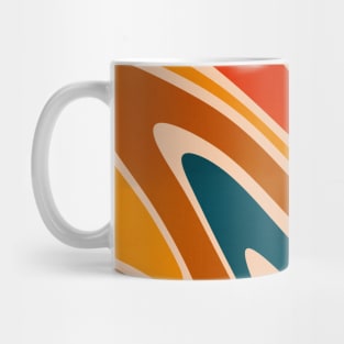 Retro Swirl 70s Abstract Colorful Classy Mug